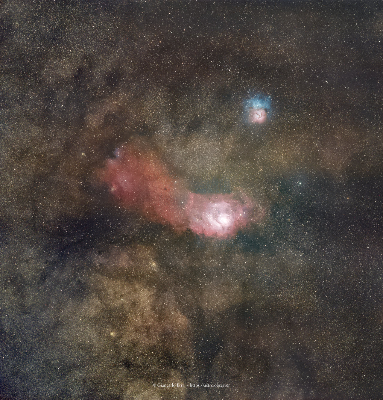 M8 Lagoon Nebula + M20 Trifid Nebula