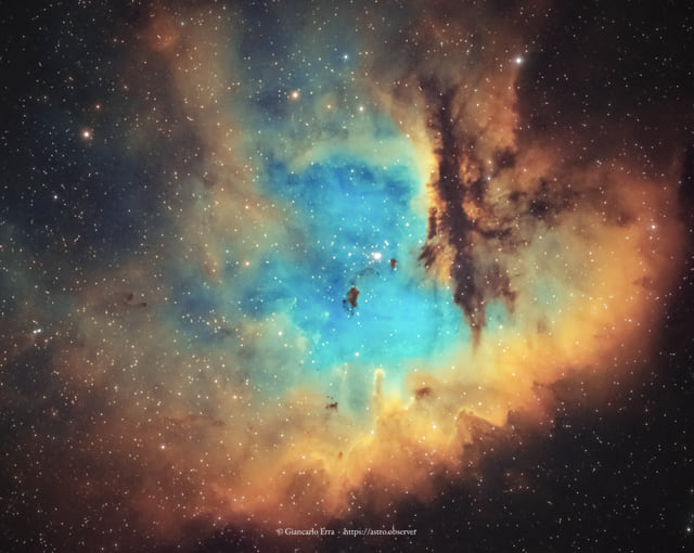 NGC 281 – Pacman Nebula – Hubble Palette Narrowband