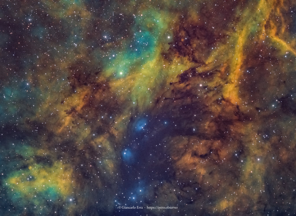 NGC6914 Nebula complex in Cygnus – Hubble Palette Narrowband