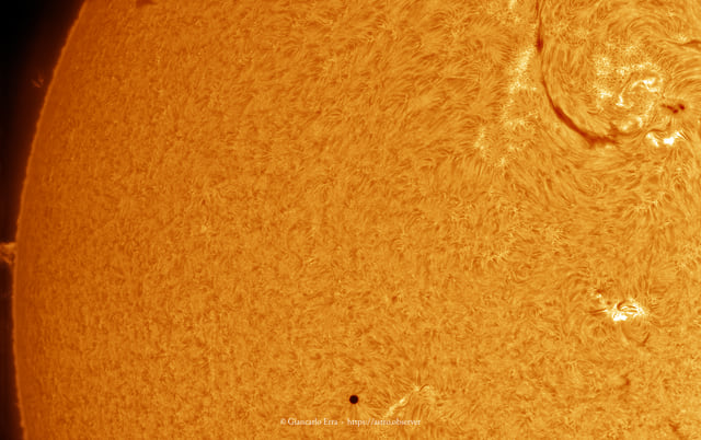 Sun in hydrogen alpha: Mercury transit 1