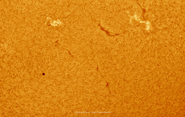 Sun in hydrogen alpha: Mercury transit 2