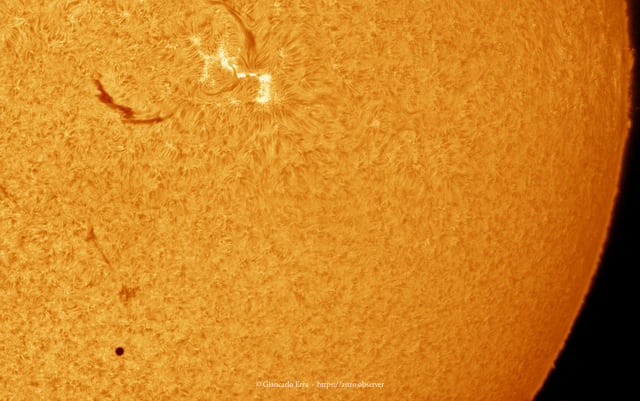 Sun in hydrogen alpha: Mercury transit 3