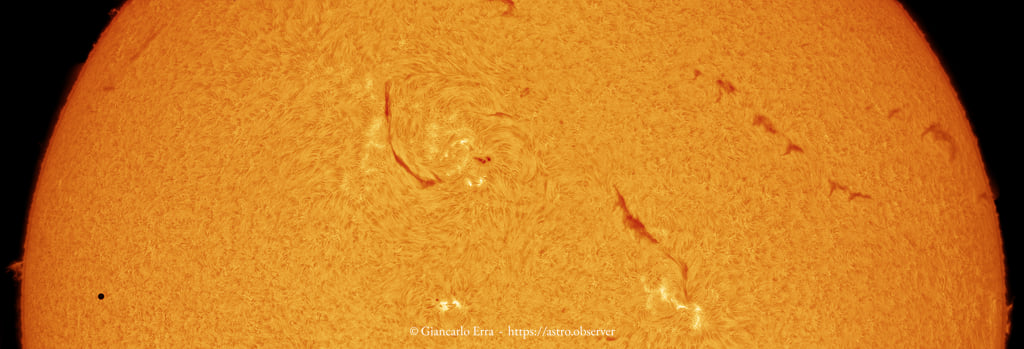 SUN – Mercury transit mosaic in Hydrogen Alpha