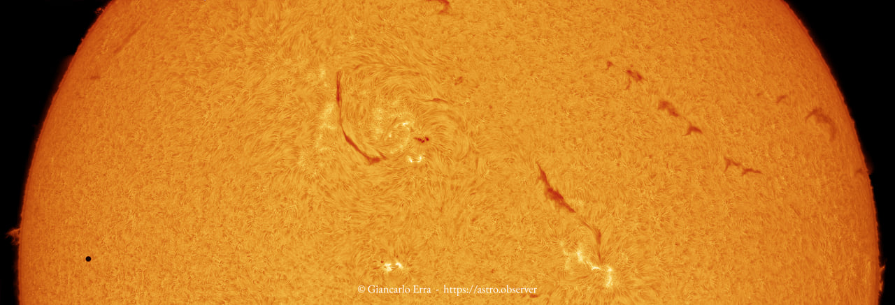 SUN – Mercury transit mosaic in Hydrogen Alpha